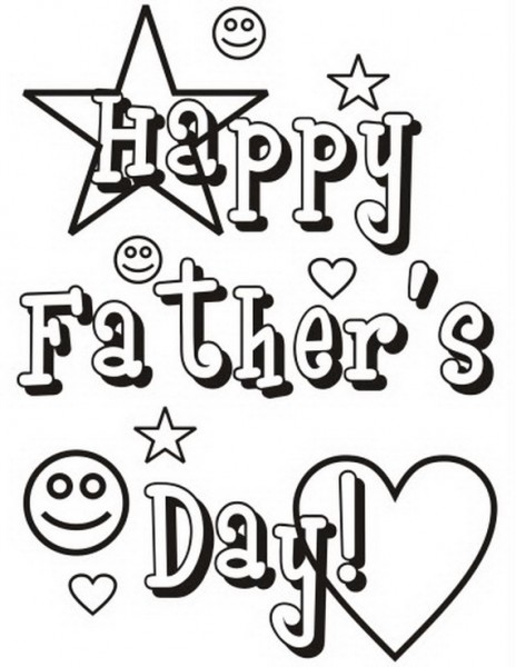 464x600 Happy Father's Day Coloring Cards