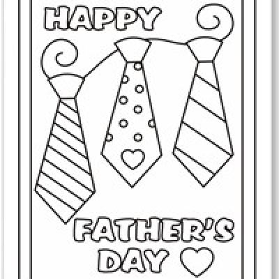 400x400 Happy Fathers Day Cards Coloring Pages Coloring Page Zone