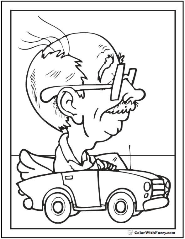 Grandpa Father's Day Coloring Pages 590x762 Grandpa Father's Day Coloring Pages