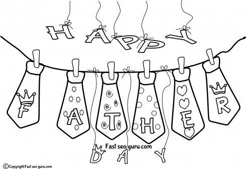 Print Out Father Day Ties Coloring Pages For Kids 490x338 Print Out Father Day Ties Coloring Pages For Kids