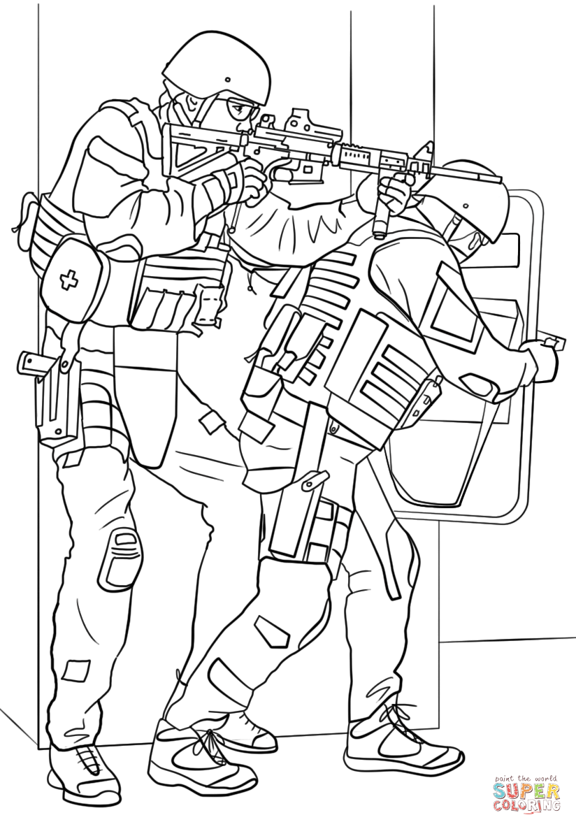 824x1186 A Ordable Swat Team Coloring Pages Fbi Swat Pa