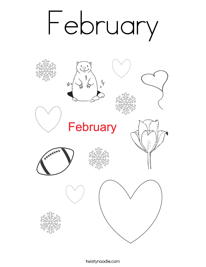 685x886 February Coloring Pages