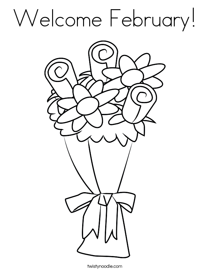 685x886 Welcome February Coloring Page