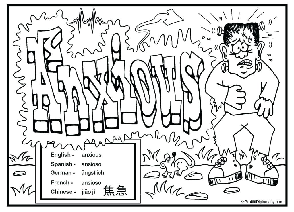 Feelings Coloring Page Multicultural Coloring Page Anxious 1024x740 Feelings Coloring Page Multicultural Coloring Page Anxious