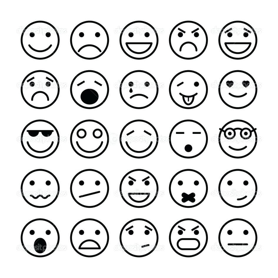945x945 Emotions Coloring Pages