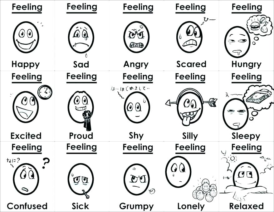 878x678 Emotions Coloring Pages Emotions Coloring Pages Worksheet Free