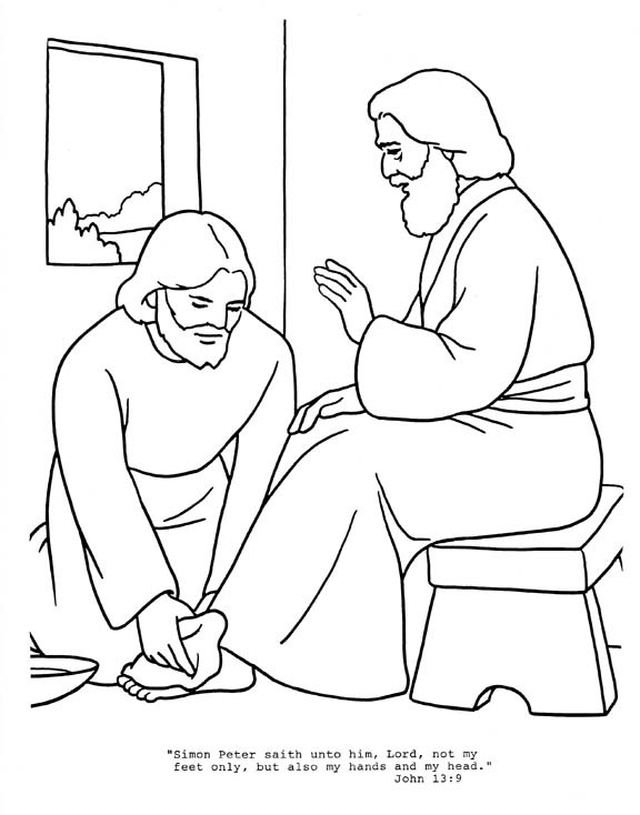 Jesus Washes Disciples Feet Paper Crafts Copic Printable 576x734 Jesus Washes Disciples Feet Paper Crafts Copic Printable