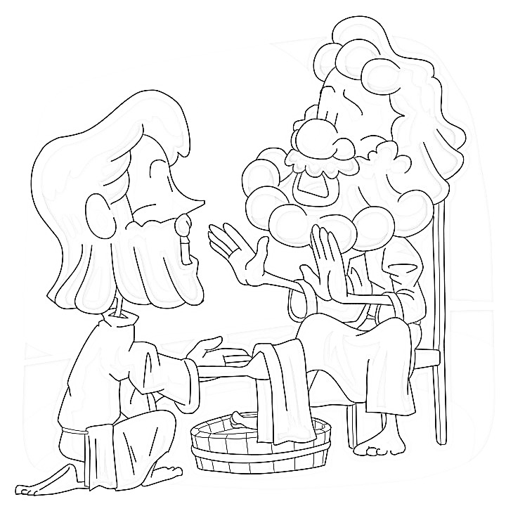 Jesus Washes The Disciples Feet Coloring Page Coloring Page 720x727 Jesus Washes The Disciples Feet Coloring Page Coloring Page