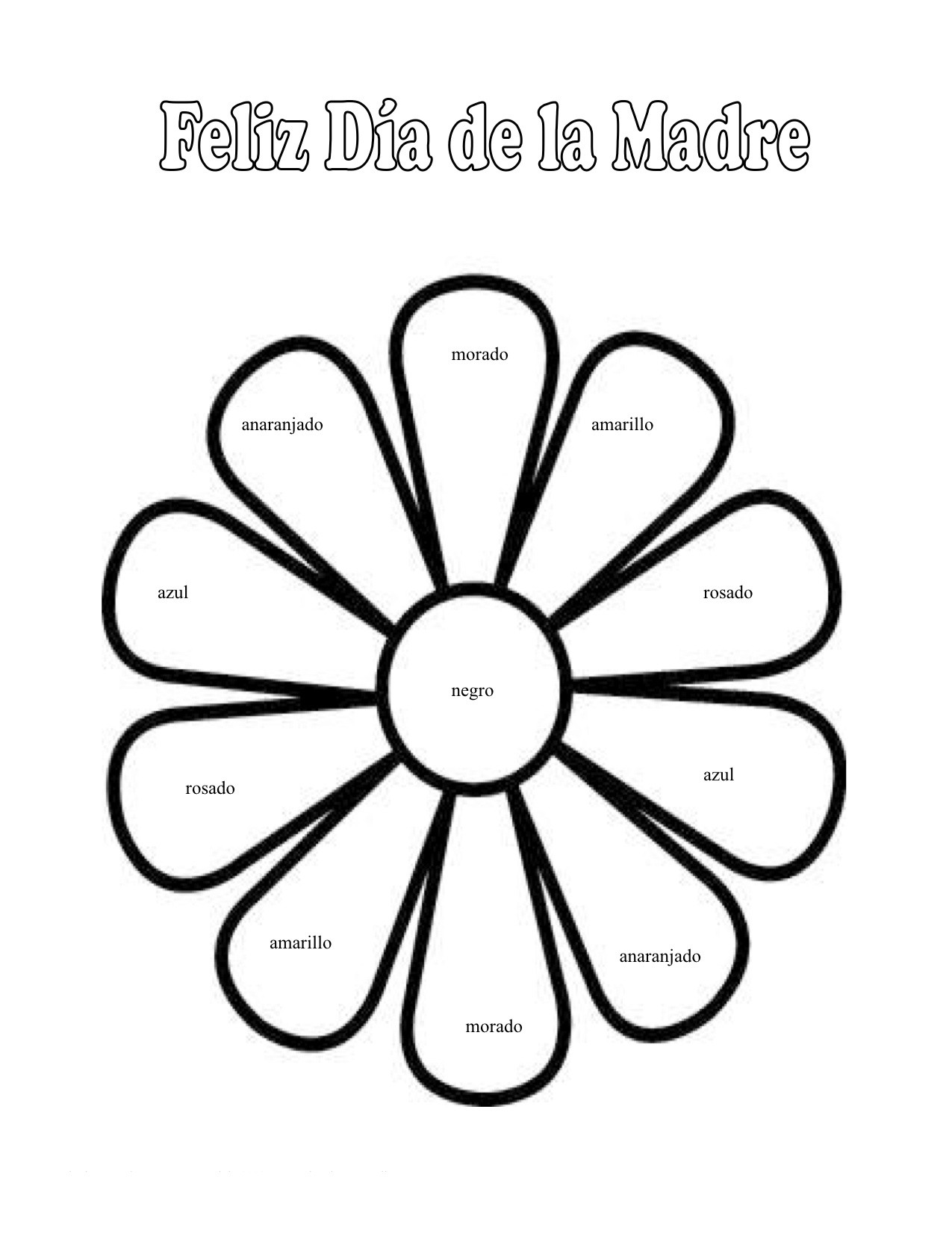 Mothers Day Coloring Pages In Spanish 1275x1651 Mothers Day Coloring Pages In Spanish