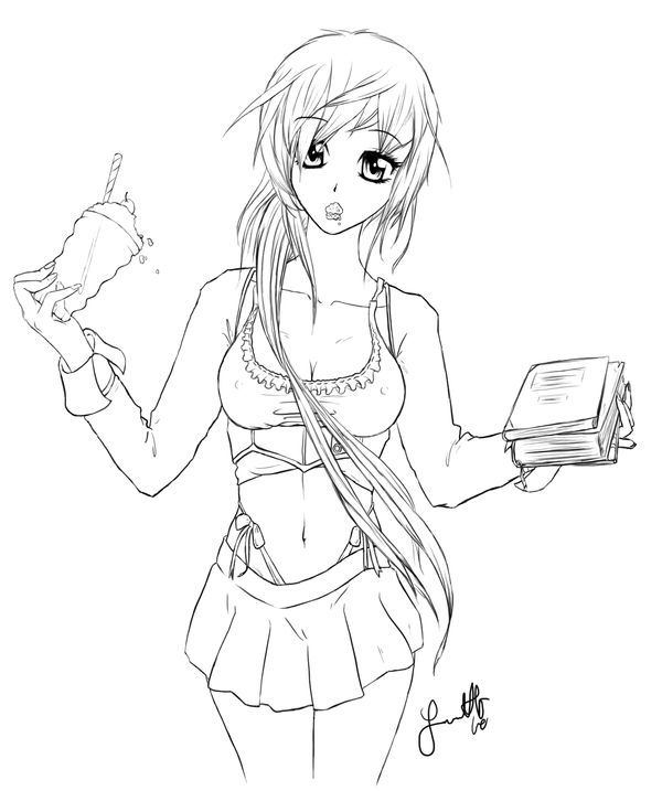 Anime Coloring Pages Cute Anime Girl Lineart Colouring Pages 1.jpg 600x717 Anime Coloring Pages Cute Anime Girl Lineart Colouring Pages 1.jpg