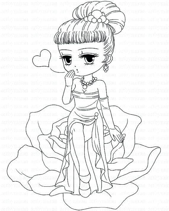 Cute Girl Coloring Pages Valentine Tal Stamp Cute Girl Coloring 570x713 Cute Girl Coloring Pages Valentine Tal Stamp Cute Girl Coloring