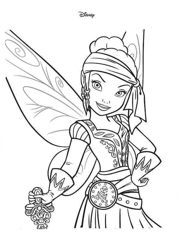 598x785 Coloring Page Tinkelbell Pirate Fairy