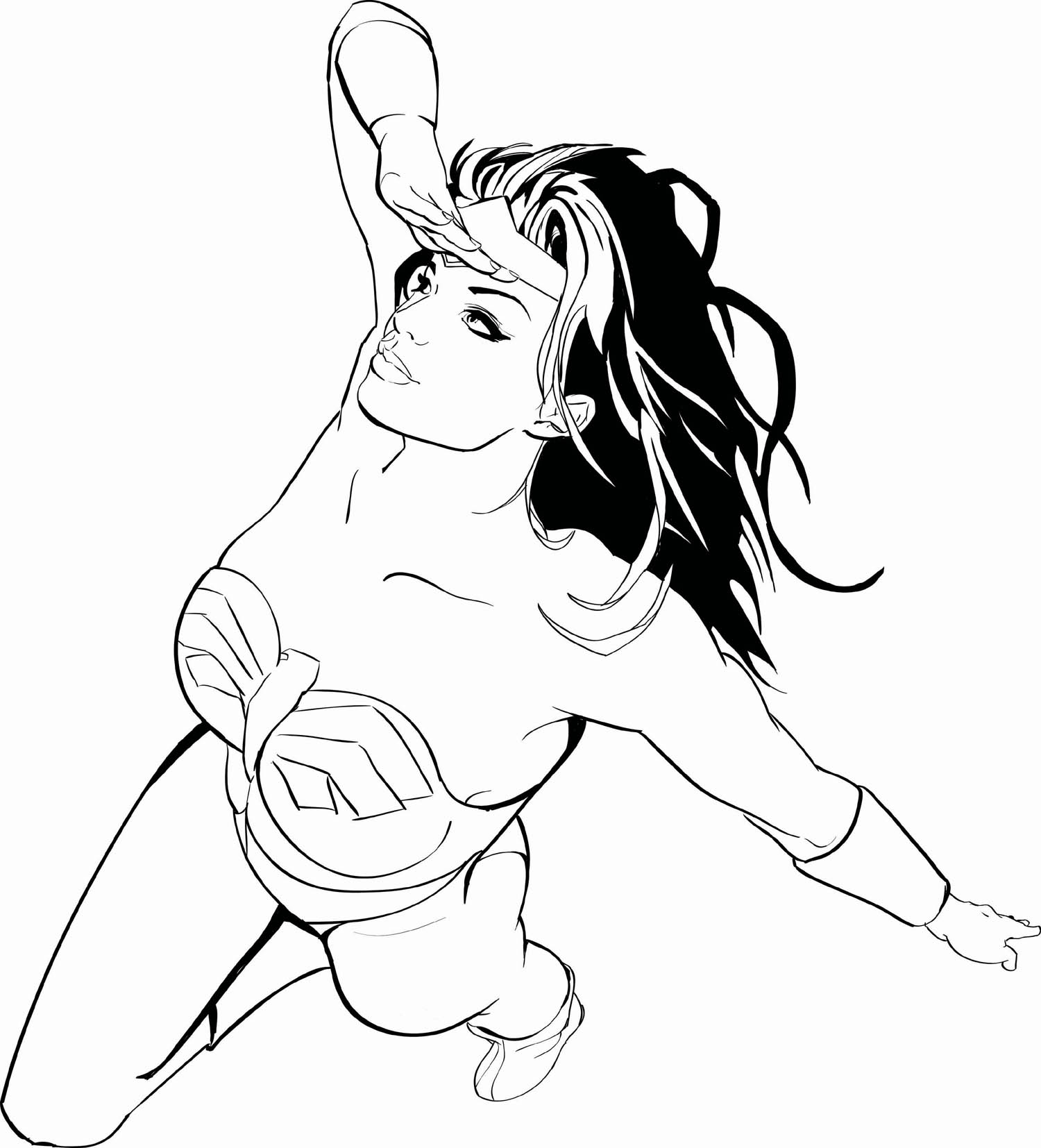 1500x1654 Wonder Woman 50 Superheroes Printable Coloring Pages Throughout