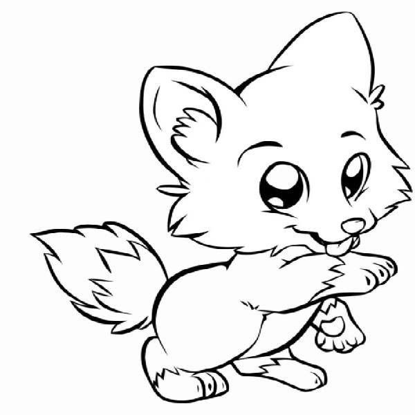 Cute Fox Coloring Pages 600x600 Cute Fox Coloring Pages