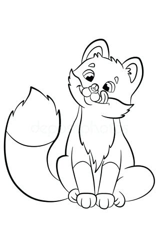 Baby Fox Coloring Pages Coloring Pages Wild Animals Little Cute 318x450 Baby Fox Coloring Pages Coloring Pages Wild Animals Little Cute