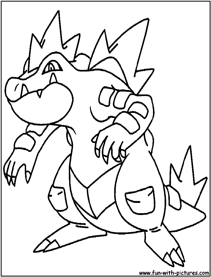 800x1050 Feraligatr Coloring Page