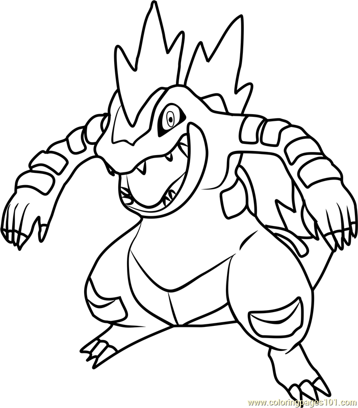 702x800 Feraligatr Pokemon Coloring Page