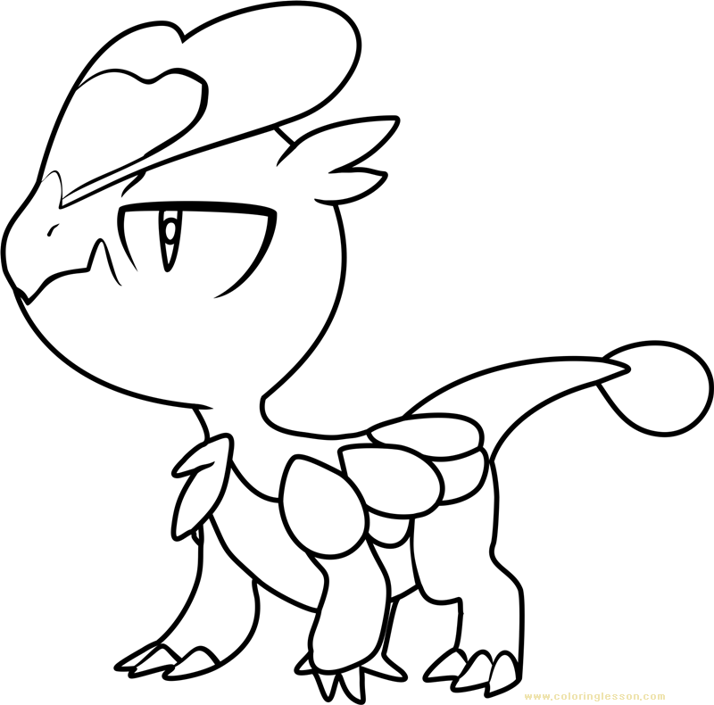 800x790 Jangmo Pokemon Sun And Moon Kids Coloring Page Coloring Lesson