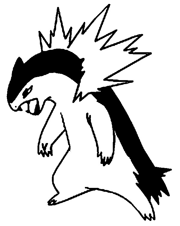 600x753 Pokemon Coloring Pages Typhlosion