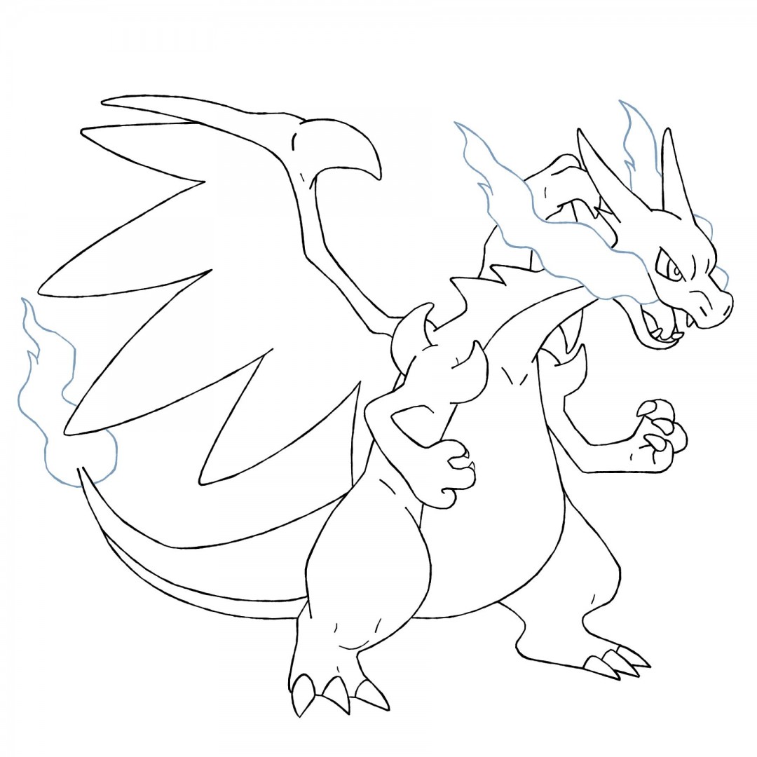 1080x1080 Httpcolorings.copokemon Coloring Pages Mega Charizard Ex
