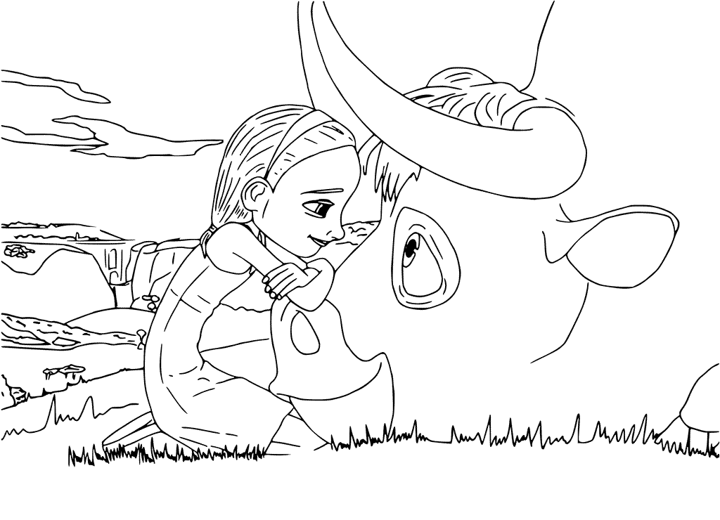 Ferdinand And Nina Coloring Pages 1024x740 Ferdinand And Nina Coloring Pages