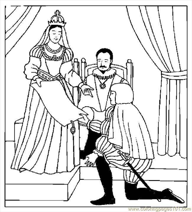 King Ferdinand Amp Isabella Coloring Page 650x716 King Ferdinand Amp Isabella Coloring Page