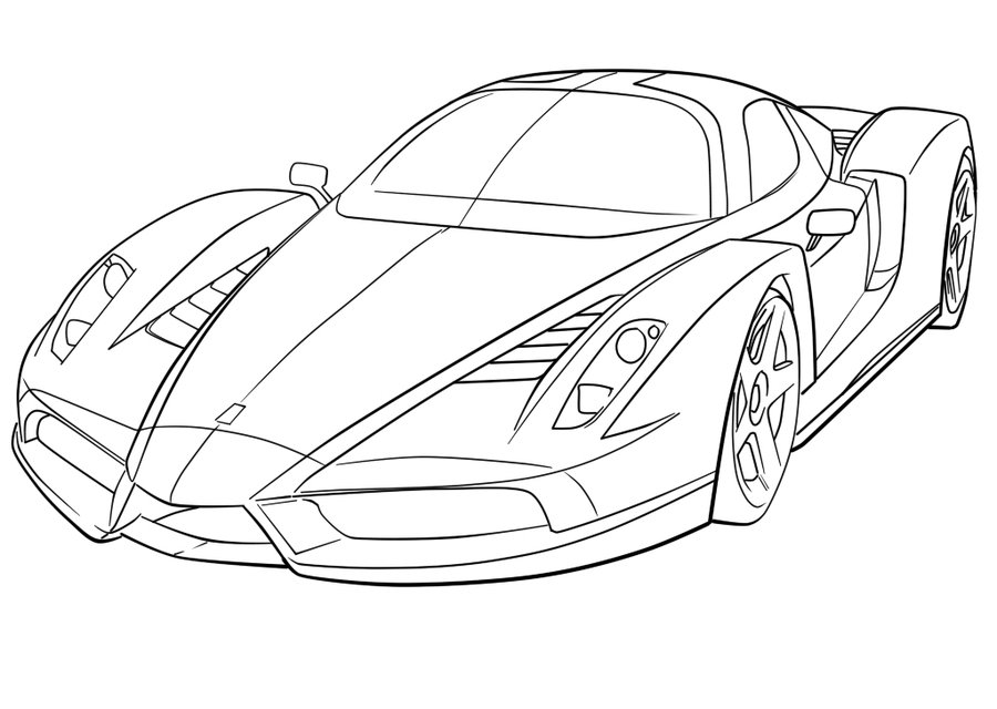 900x640 Ferrari Coloring Pages
