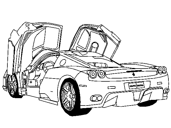 600x450 Ferrari 2012 Colouring Pages, Ferrari Car Coloring Pages