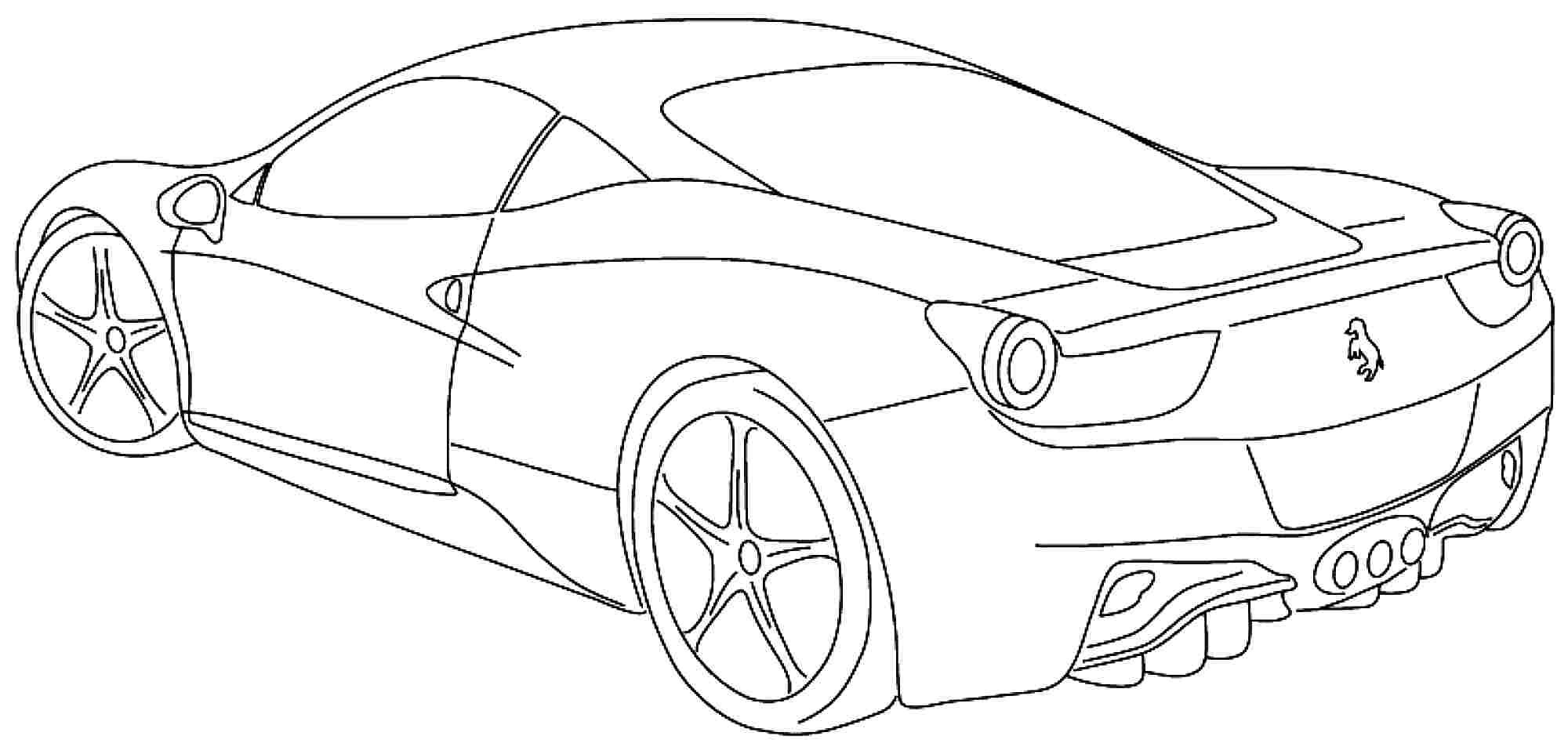 2000x962 Ferrari Coloring Sheet
