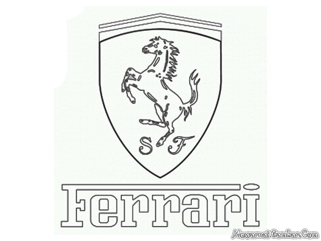 Ferrari Logo Coloring Pages 1024x768 Ferrari Logo Coloring Pages