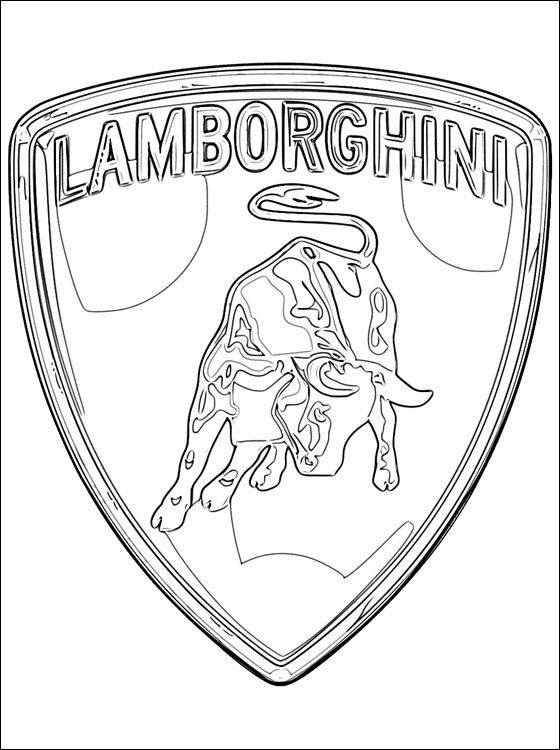 Lamborghini Logo Coloring Pages For Kids 560x750 Lamborghini Logo Coloring Pages For Kids