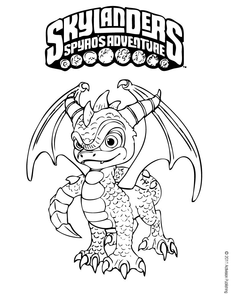 820x1060 Spyro Coloring Page More Skylanders Coloring Sheets On Hellokids