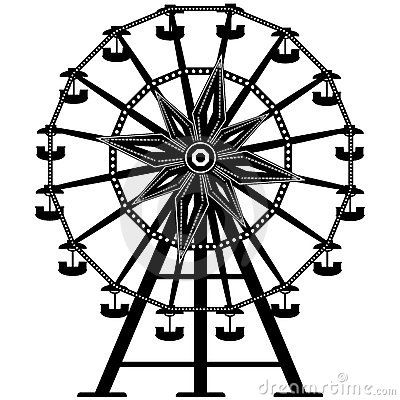 400x400 Detailed Ferris Wheel In Silhouette Diy Ferris