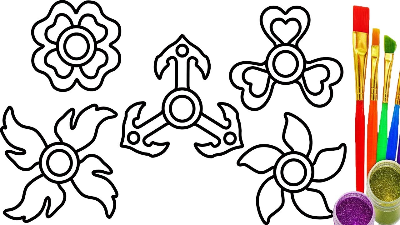 Fidget Spinner Coloring Pages