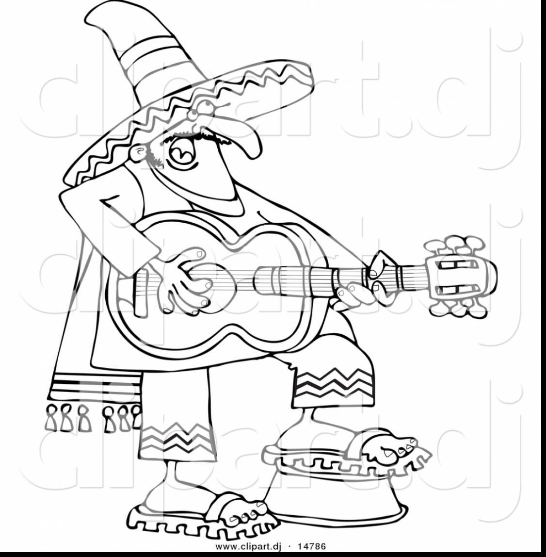 1126x1148 Mexican Sombrero Coloring Page