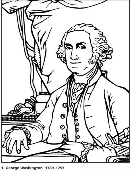 George Washington Coloring Page, Coloring Pages Of All 44 U.s. 461x600 George Washington Coloring Page, Coloring Pages Of All 44 U.s.
