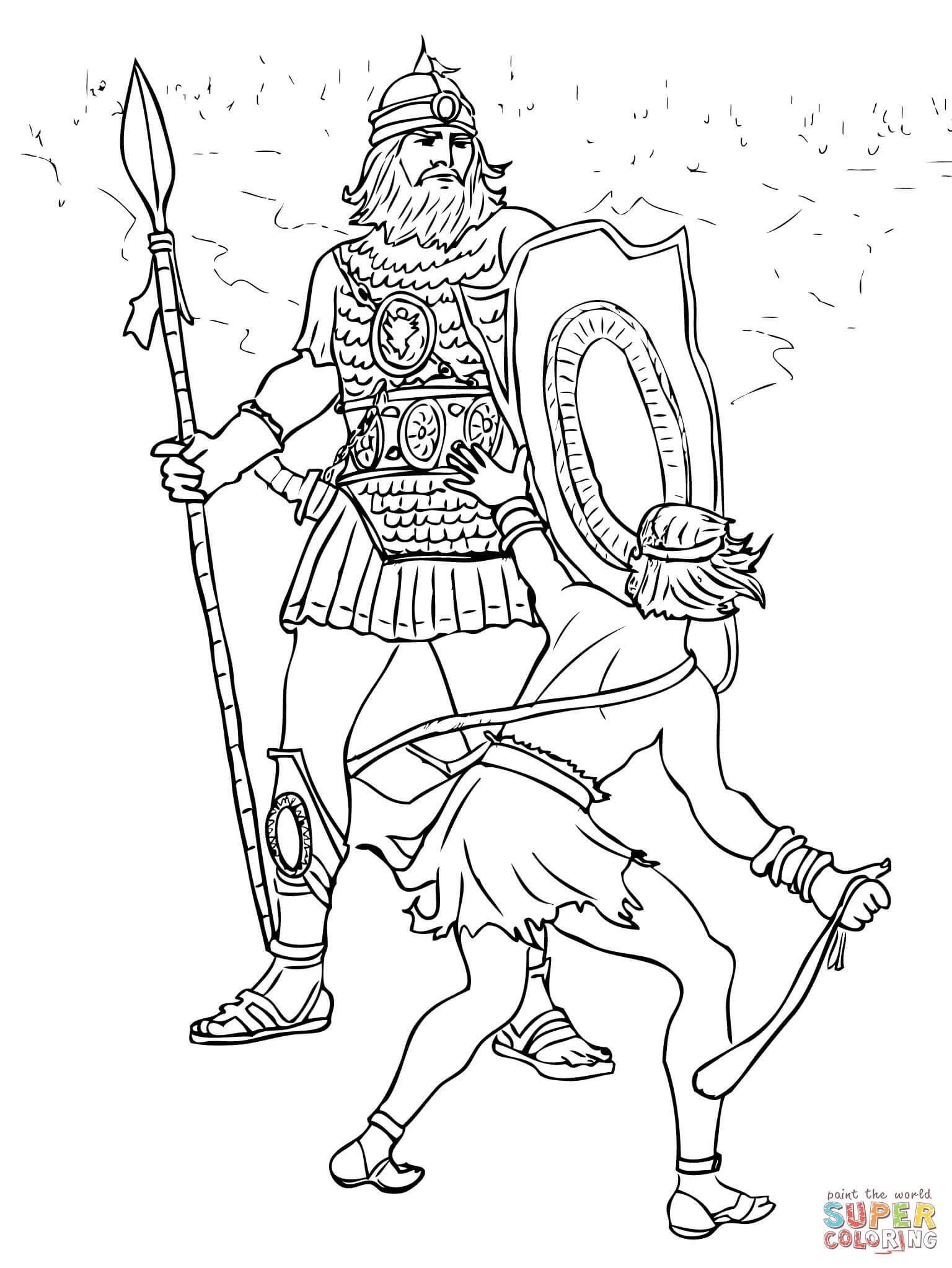 Survival David And Goliath Coloring Page 20 El 1536x2046 Survival David And Goliath Coloring Page 20 El
