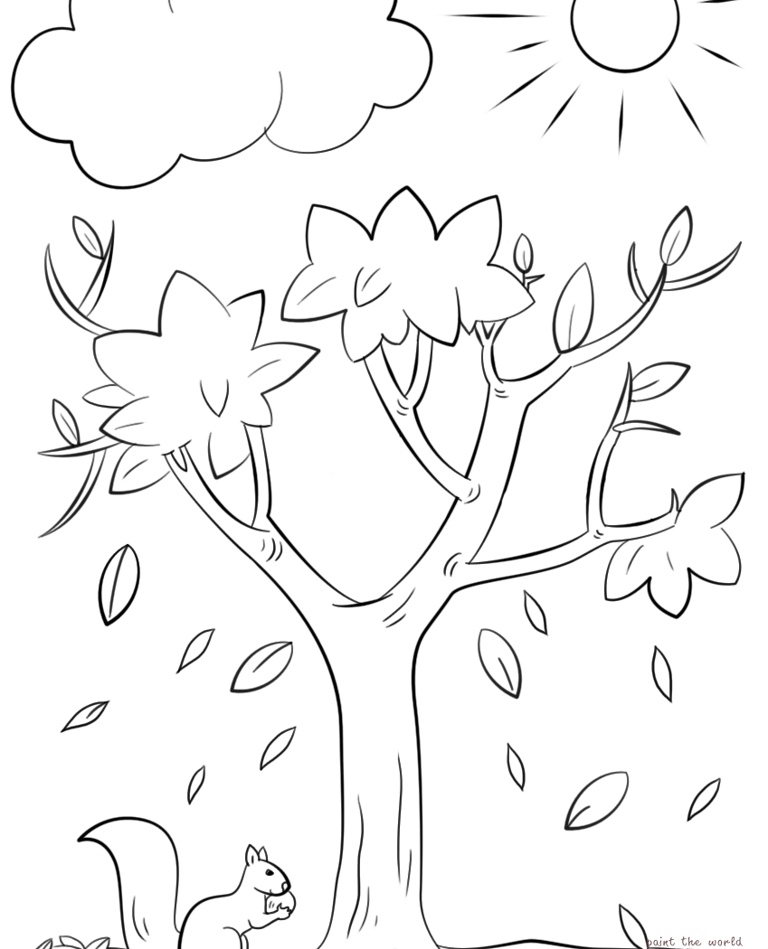 849x1050 Fallen Tree Coloring Pages Free Coloring For Kids 2018