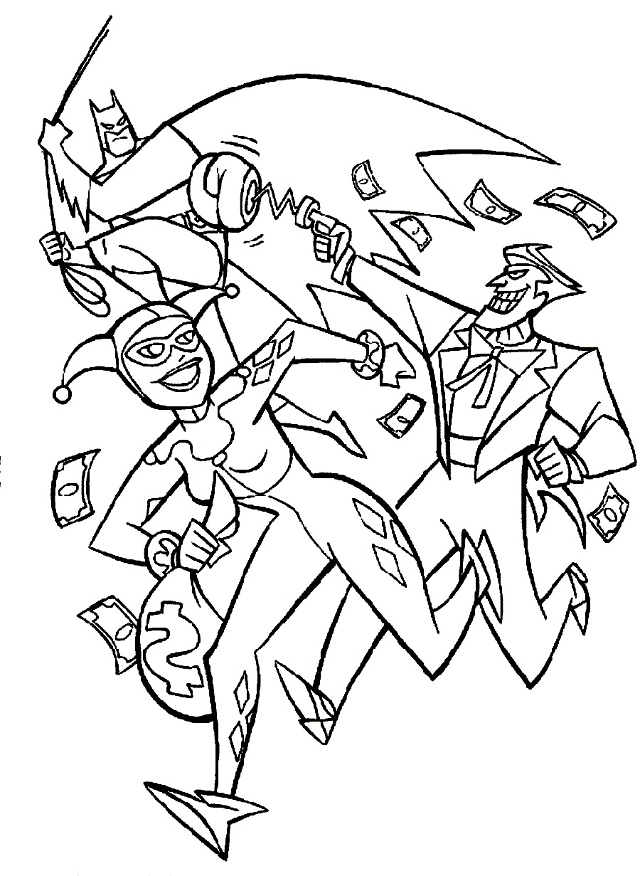 900x1231 Batman And Joker Coloring Pages