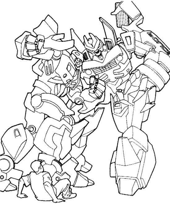 550x675 Fighting Robot Drawing