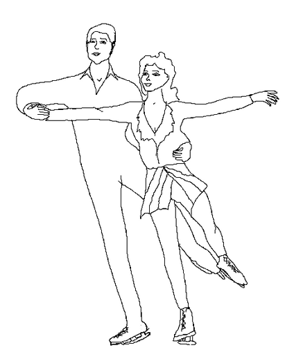 Figure Skating Coloring Page Amp Coloring Book 424x506 Figure Skating Coloring Page Amp Coloring Book