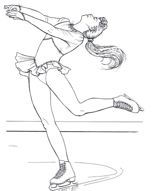 Figure Skating Coloring Pages Favorite Drawings 491x616 Figure Skating Coloring Pages Favorite Drawings