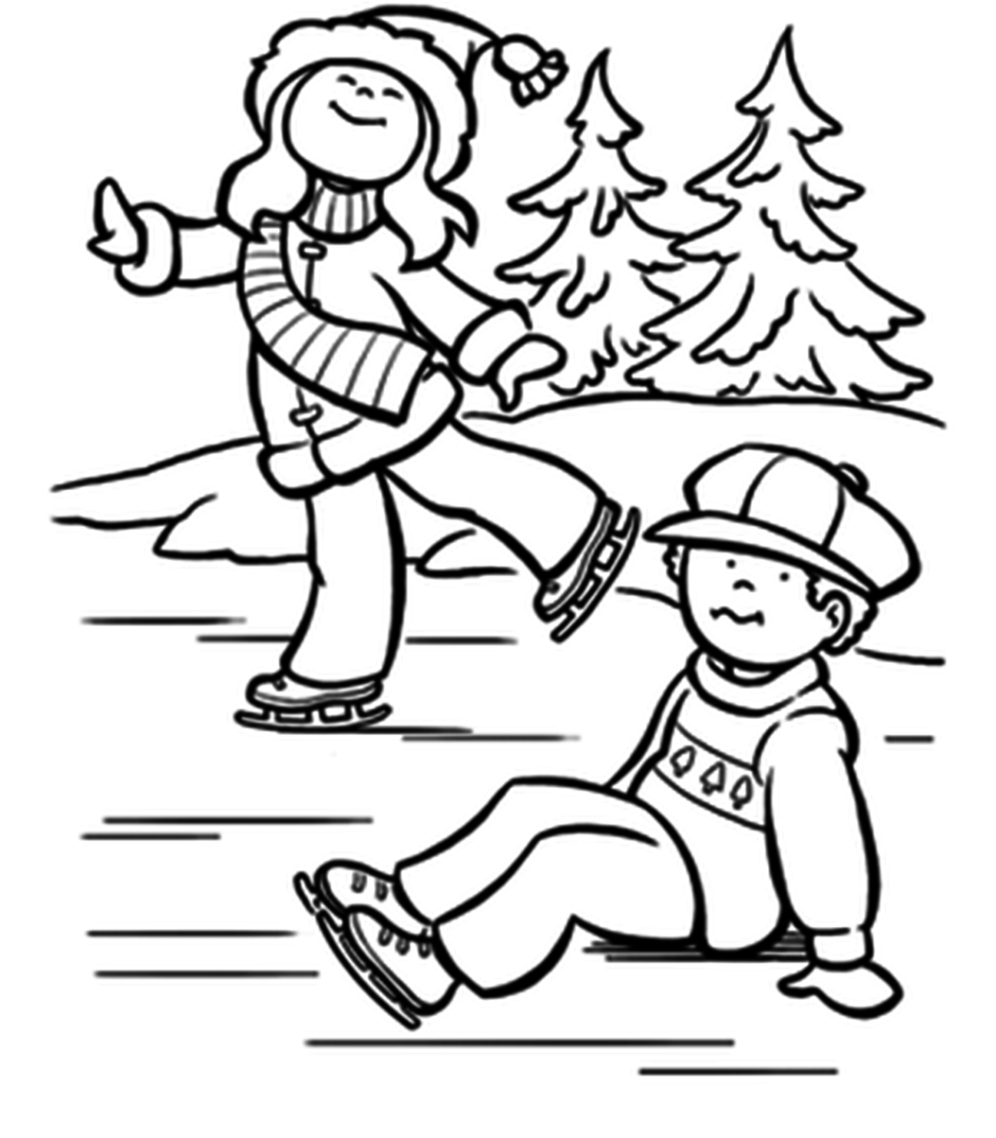 Ice Skating Coloring Pages 896x1024 Ice Skating Coloring Pages