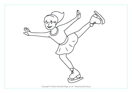 Skating Coloring Pages Figure Skating Colouring Page Speed Skating 460x325 Skating Coloring Pages Figure Skating Colouring Page Speed Skating