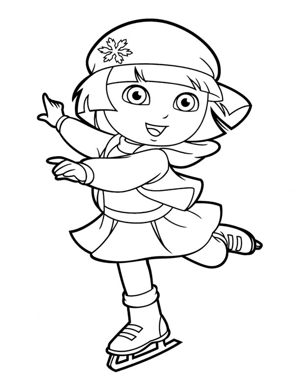 Dora Coloring Pages Ice 612x792 Dora Coloring Pages Ice