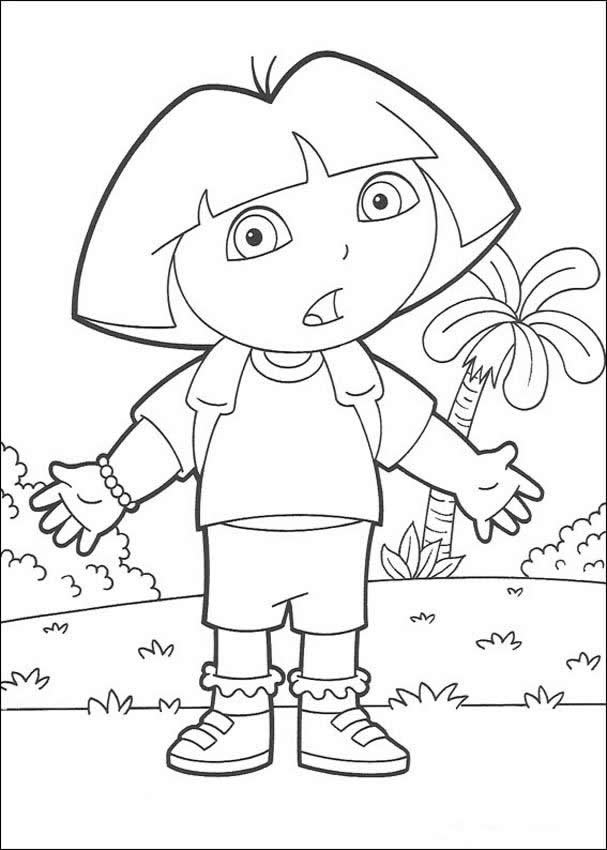 607x850 Dora The Explorer Coloring Pages (4) Coloring Kids