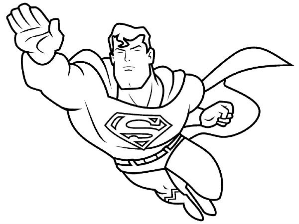 1024x768 Bold And Modern Super Heroes Coloring Pages Film Color Kid