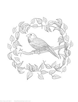 Finch Coloring Page