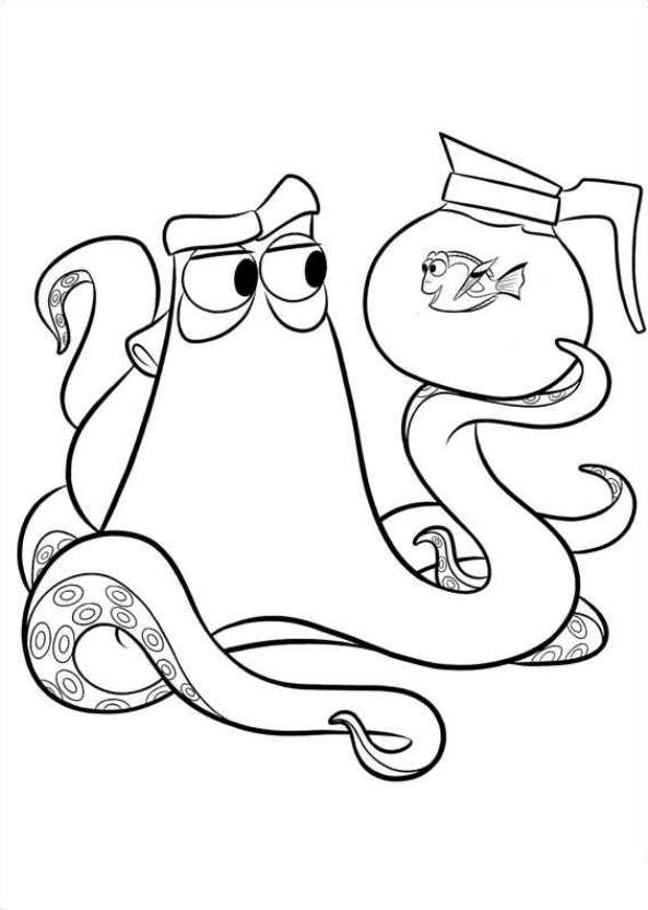 Hank And Dory Coloring Page 593x832 Hank And Dory Coloring Page