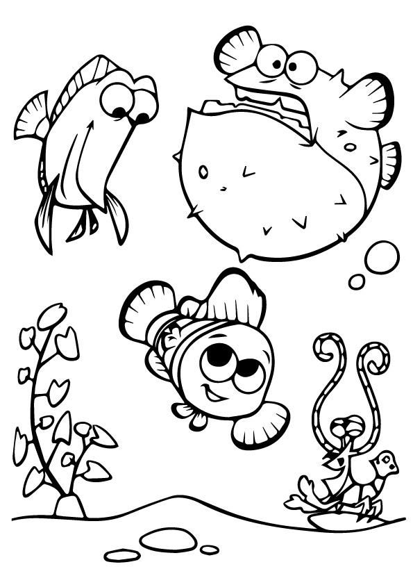 Printable Finding Nemo Coloring Pages For Kids 595x842 Printable Finding Nemo Coloring Pages For Kids